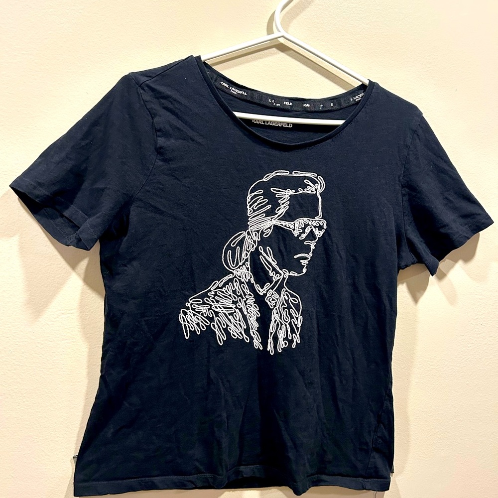 Karl Lagerfeld Knit logo women's Tee